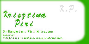 krisztina piri business card